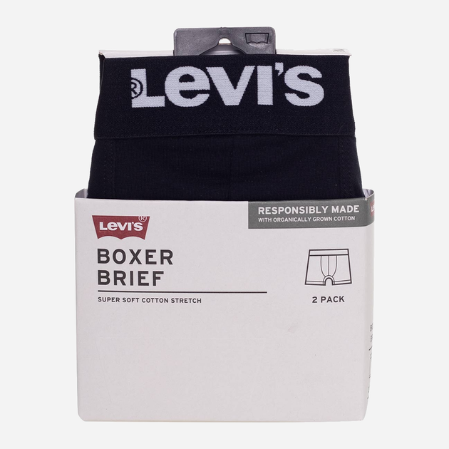 Набір трусів шорти Levi's 701222842-005 XL 2 шт Чорний (8720245437653) - зображення 4