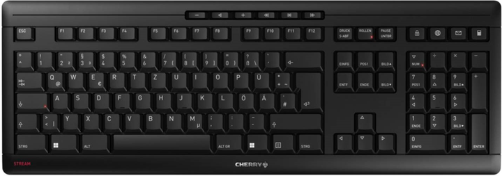 Клавіатура бездротова Cherry Stream Keyboard Wireless DEU Black (JK-8550DE-2) - зображення 1