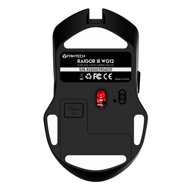 Миша Wireless Fantech WG12 Raigor III Бездротова ігрова комп'ютерна для роботи та геймінгу 2.4G з чутливістю 800-2000DPI 30IPS Чорний - зображення 5