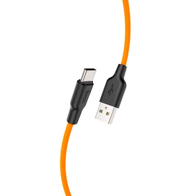 Кабель зарядки HOCO X21 Plus Silicone USB - Type-C (3A) (1M) Чорний-Помаранчевий - Фото 1 Кабель зарядки HOCO X21 Plus Silicone USB - Type-C (3A) (1M) Чорний-Помаранчевий - изображение 1