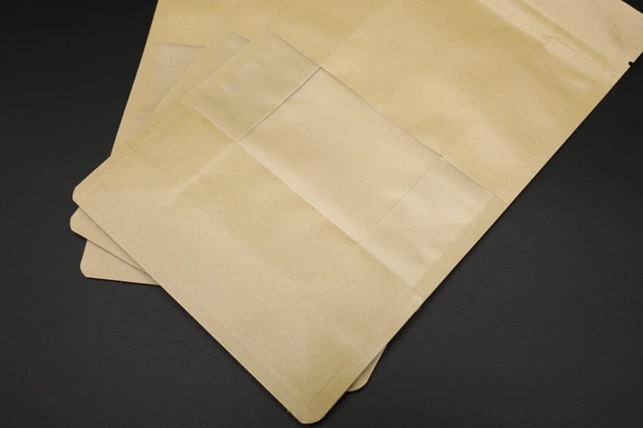Крафт пакет Дой-пак з прозорим вікном і zip-замком 22х16 см (BAG-015) - зображення 5