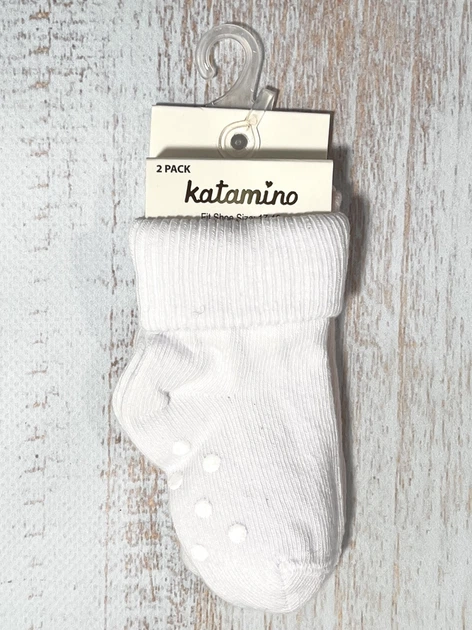 Дитячі шкарпетки Katamino Baby колір білий, рожевий, вік 0-6 м, розмір 17-19, 2 пари ( К44048) - Фото 1 Дитячі шкарпетки Katamino Baby колір білий, рожевий, вік 0-6 м, розмір 17-19, 2 пари ( К44048) - изображение 1