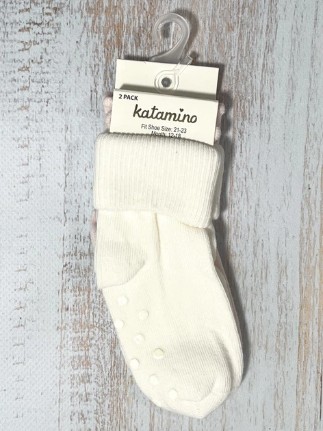 Дитячі шкарпетки Katamino Baby колір шовковистий, рожевий, вік 12-18 м, розмір 21-23, 2 пари ( К44048) - Фото 1 Дитячі шкарпетки Katamino Baby колір шовковистий, рожевий, вік 12-18 м, розмір 21-23, 2 пари ( К44048) - изображение 1