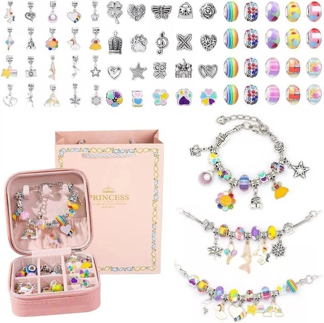 Дитячий набір Rainbow Style Braclet Kit для створення шарм-браслетів та підвісок з 66 предметів в подарунковому боксі, браслети з шармами, Panalisa (74798062) - Фото 1 Дитячий набір Rainbow Style Braclet Kit для створення шарм-браслетів та підвісок з 66 предметів в подарунковому боксі, браслети з шармами, Panalisa (74798062) - зображення 1