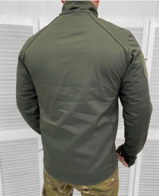 Армійська куртка Combat тканина soft-shell на флісі Оливковий M (Kali) KL008 - зображення 2