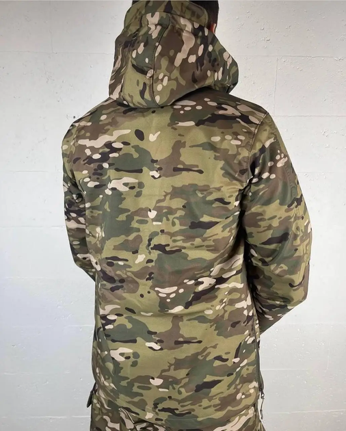 Військова чоловіча куртка Accord Soft-shell на флісі Мультикам XXL (Kali) KL016 - зображення 2