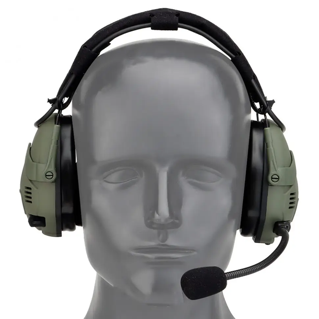 Активные наушники Wosport HD-16 Гарнитура с шумоподавлением + Bluetooth Оливковый (Kali) - Фото 6 Активные наушники Wosport HD-16 Гарнитура с шумоподавлением + Bluetooth Оливковый (Kali) - изображение 6
