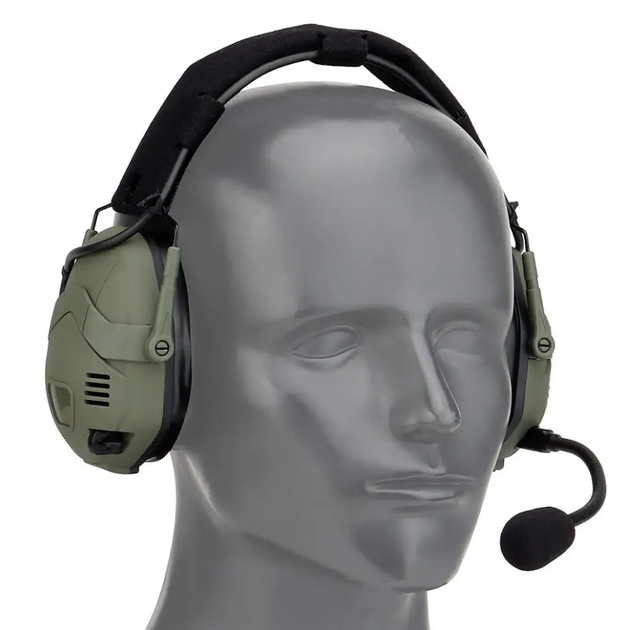 Активные наушники Wosport HD-16 Гарнитура с шумоподавлением + Bluetooth Оливковый (Kali) - Фото 7 Активные наушники Wosport HD-16 Гарнитура с шумоподавлением + Bluetooth Оливковый (Kali) - изображение 7