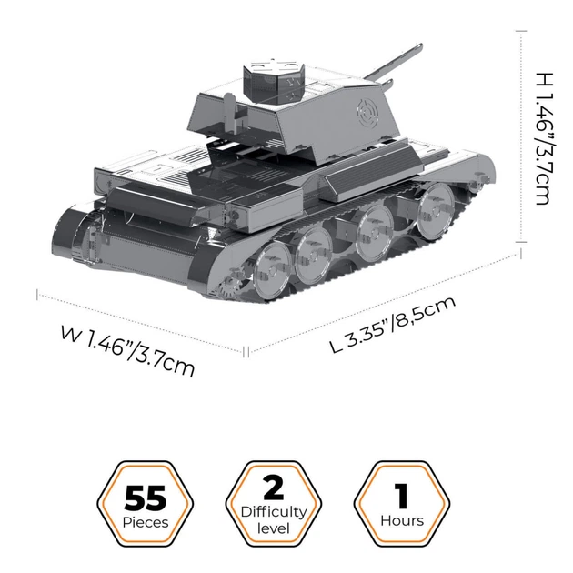 Конструктор Metal Time коллекционная модель Cruiser Mk III (MT064) - изображение 2