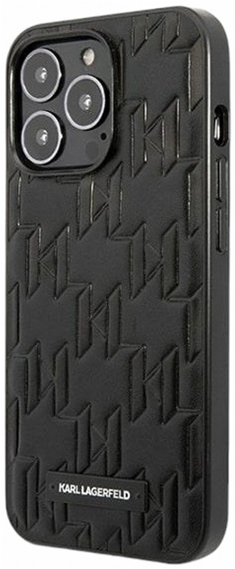 Etui CG Mobile Karl Lagerfeld Monogram Plaque do Apple iPhone 13/13 Pro Czarny (3666339049140) - obraz 2