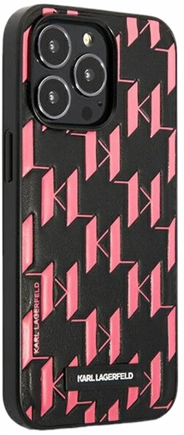 Etui CG Mobile Karl Lagerfeld Monogram Plaque do Apple iPhone 13/13 Pro Rozowy (3666339049188) - obraz 3