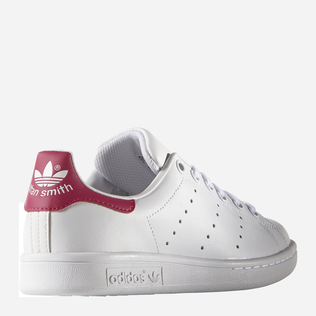 Sneakersy dziecięce dla dziewczynki adidas Originals Stan Smith J B32703 38 (5UK) Białe z bordowym (4054714105199) - obraz 9
