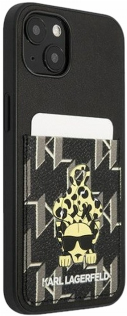 Панель CG Mobile Karl Lagerfeld Karlimals Cardslot для Apple iPhone 13 Black (3666339049775) - зображення 2