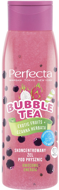 Żel pod prysznic Perfecta Bubble Tea skoncentrowany Exotic Fruits & Czarna Herbata 400 ml (5900525070449) - obraz 1