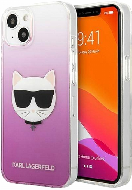 Etui CG Mobile Karl Lagerfeld Choupette Head do Apple iPhone 13 mini Rozowy (3666339027971) - obraz 1