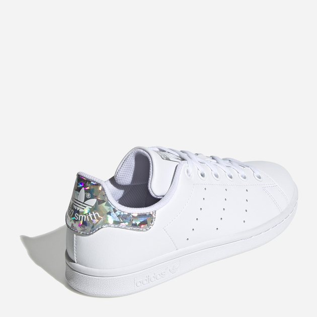 Підліткові кеди для дівчинки adidas Originals Stan Smith J EE8483 38 (5UK) Білі з сріблястим хамелеоном (4061616819925) - зображення 4