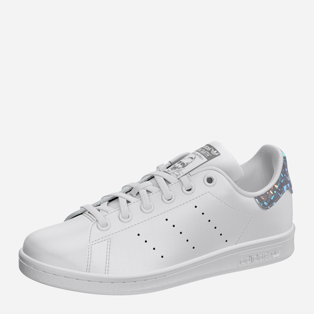 Підліткові кеди для дівчинки adidas Originals Stan Smith J EE8483 38 (5UK) Білі з сріблястим хамелеоном (4061616819925) - зображення 5