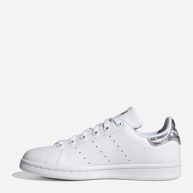 Sneakersy dziecięce dla dziewczynki adidas Originals Stan Smith J EE8483 38.5 (5UK) Białe ze srebrzystym kameleonem (4061616824011) - obraz 3