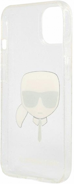 Панель CG Mobile Karl Lagerfeld Glitter Karl Head для Apple iPhone 13 mini Silver (3666339027452) - зображення 3