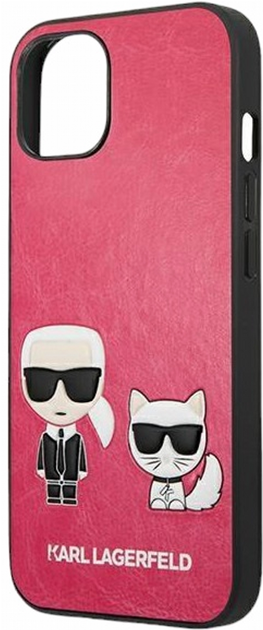 Панель CG Mobile Karl Lagerfeld Ikonik Karl&Choupette для Apple iPhone 13 mini Fuchsia (3666339027254) - зображення 3