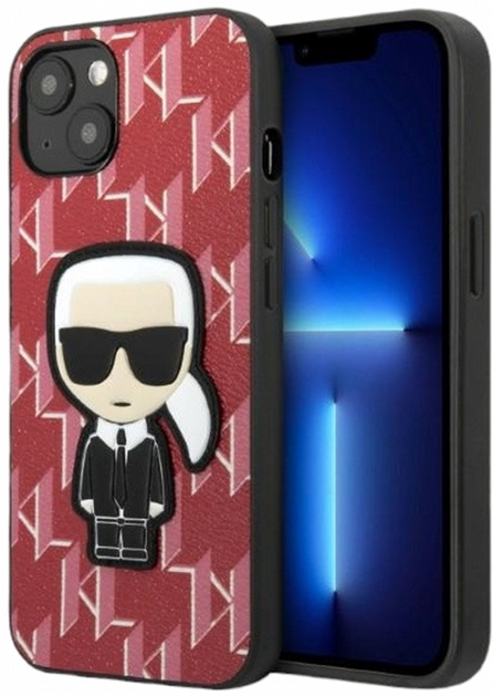 Etui CG Mobile Karl Lagerfeld Monogram Iconic Patch do Apple iPhone 13 mini Czerwony (3666339049409) - obraz 2