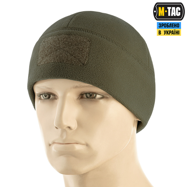 Шапка M-Tac Watch Cap Elite флис 320г/м2 с липучкой Dark Olive L (00-00013483) - изображение 1