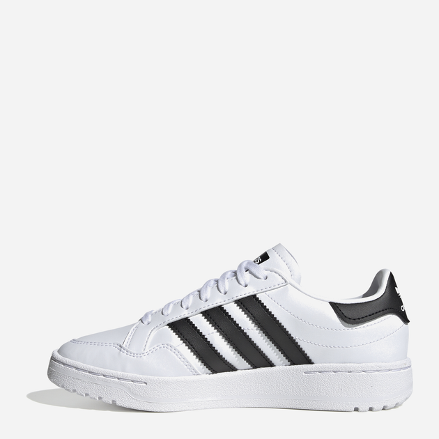 Sneakersy dziecięce dla dziewczynki adidas Team Court J EF6815 38.5 (5UK) Białe z czarnym (4062053001058) - obraz 3