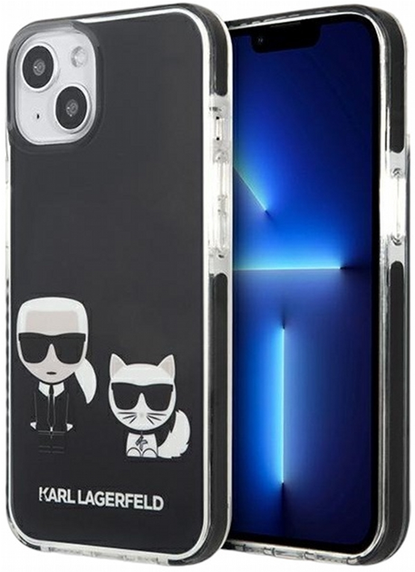 Панель CG Mobile Karl Lagerfeld Karl&Choupette для Apple iPhone 13 mini Black (3666339048563) - зображення 1