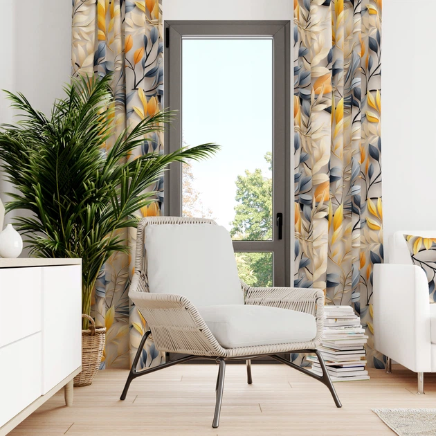 Готова напівзатемнювальна штора Soovi Home 140 х 250 см на тасьмі Multicolored leaves (14559783973) - Фото 3 Готова напівзатемнювальна штора Soovi Home 140 х 250 см на тасьмі Multicolored leaves (14559783973) - изображение 3