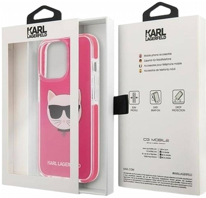 Панель CG Mobile Karl Lagerfeld Choupette Head для Apple iPhone 13 Pro Max Fuschia (3666339048556) - зображення 3