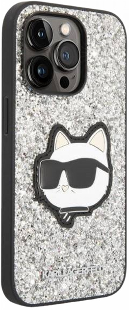 Панель CG Mobile Karl Lagerfeld Glitter Choupette Patch для Apple iPhone 14 Pro Silver (3666339099459) - зображення 1