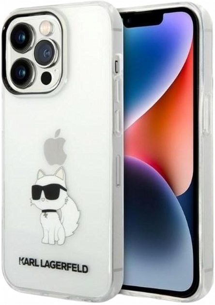 Панель CG Mobile Karl Lagerfeld Ikonik Choupette для Apple iPhone 14 Pro Transparent (3666339087142) - зображення 1