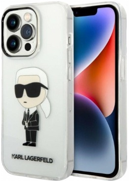 Панель CG Mobile Karl Lagerfeld Ikonik Karl Lagerfeld для Apple iPhone 14 Pro Transparent (3666339087104) - зображення 1