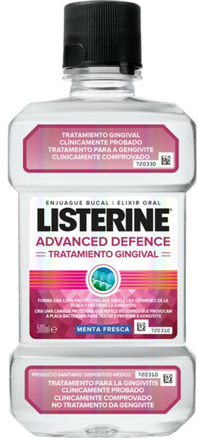 Еліксир для порожнини рота Listerine Advanced Enjuague Bucal Tratamiento Gingival 500 мл (3574661588780) - зображення 1