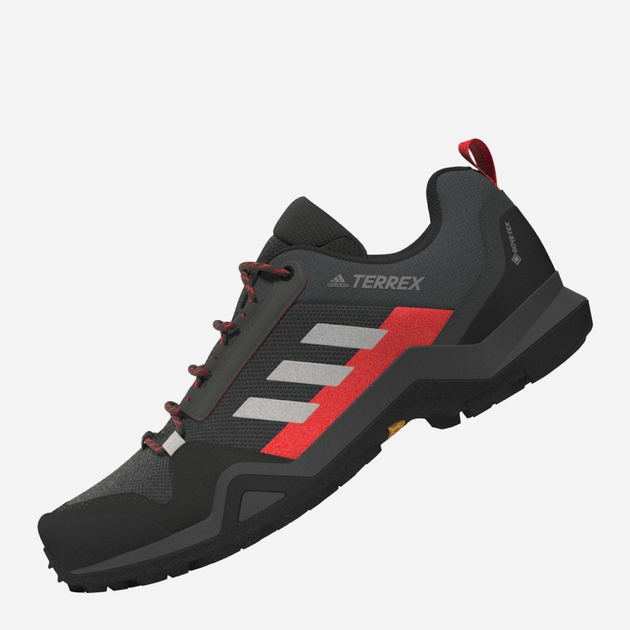 Buty trekkingowe męskie z membraną adidas Terrex AX3 GTX FX4568 44.5 (UK 10) Czarne z czerwonym (4064036564413) - obraz 4