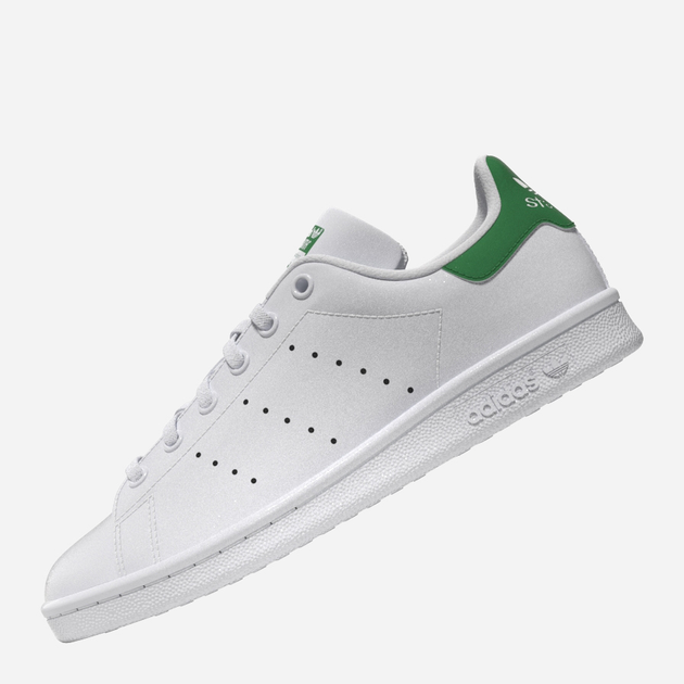 Sneakersy dziecięce dla dziewczynki adidas Originals Stan Smith J FX7519 36.5 (4UK) Białe z zielonym (4064037252975) - obraz 6