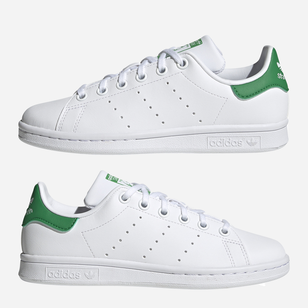 Sneakersy dziecięce dla dziewczynki adidas Originals Stan Smith J FX7519 36.5 (4UK) Białe z zielonym (4064037252975) - obraz 13