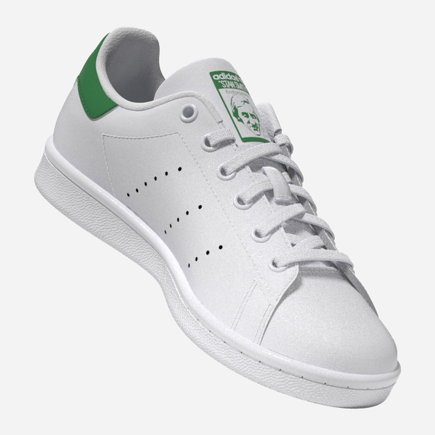 Sneakersy dziecięce dla dziewczynki adidas Originals Stan Smith J FX7519 38 (5UK) Białe z zielonym (4064037252999) - obraz 9