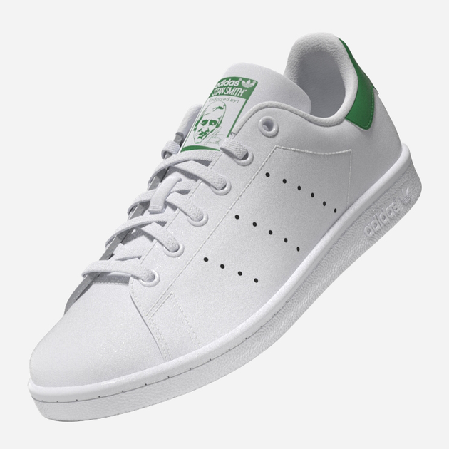 Sneakersy dziecięce dla dziewczynki adidas Originals Stan Smith J FX7519 38 (5UK) Białe z zielonym (4064037256614) - obraz 7