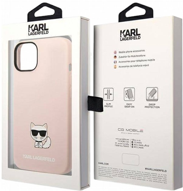 Панель CG Mobile Karl Lagerfeld Choupette Body для Apple iPhone 14 Plus Pink (3666339076481) - зображення 3