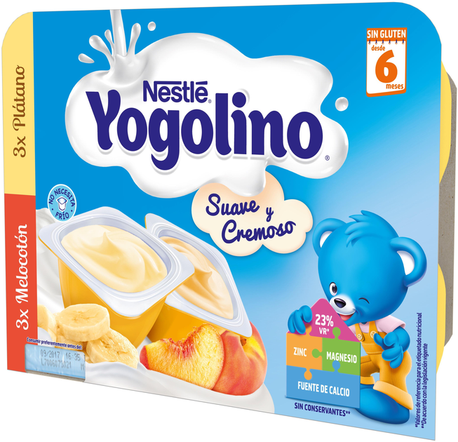 Йогурт Nestle Yogolino Banana and Peach 6 x 60 г (7613035737129) – фото ...