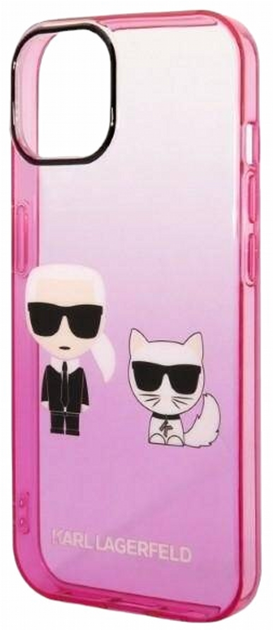 Панель CG Mobile Karl Lagerfeld Gradient Ikonik Karl&Choupette для Apple iPhone 14 Plus Pink (3666339086374) - зображення 3