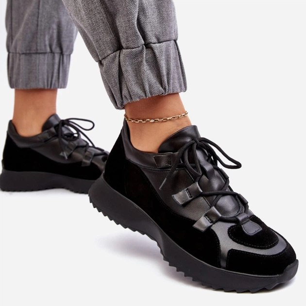 Sneakersy damskie do kostki Zazoo M01/2 37 Czarne - obraz 3