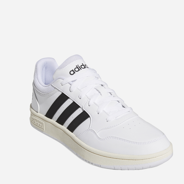 Tenisówki męskie z eko skóry do kostki Adidas Hoops 3.0 GY5434 42.5 (UK 8.5) Białe (4065418290142) - obraz 2