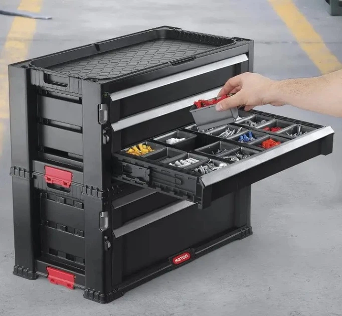 Модульна система зберігання інструменту на колесах Keter Drawers на 5 ящиків 237007 - изображение 2