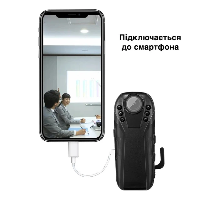 Видеорегистратор / мини камера BOBLOV L02, нагрудный + карта 32GB, черный (74728473) - изображение 4