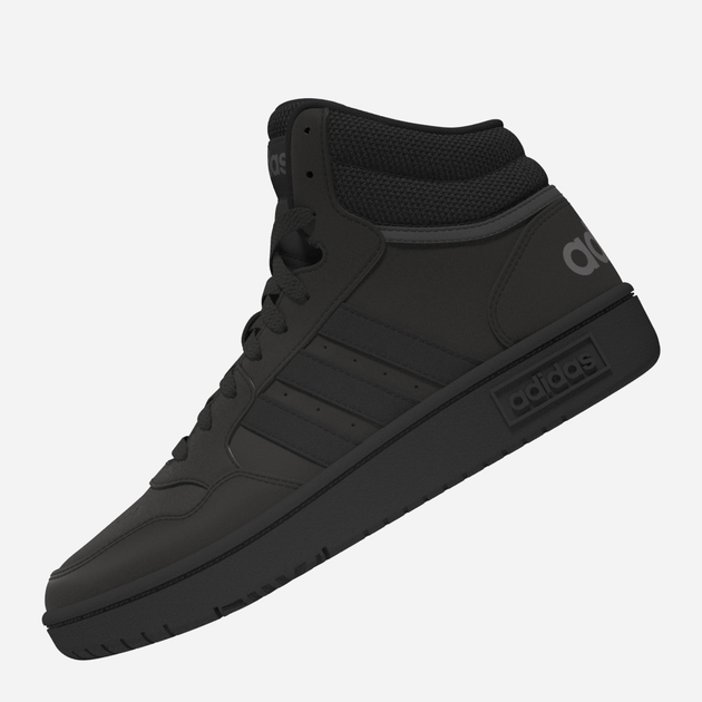 Підліткові черевики для хлопчика adidas Hoops 3.0 Mid K HR0228 39.5 Чорні (4065415592812) - зображення 4