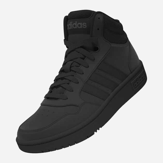 Підліткові черевики для хлопчика adidas Hoops 3.0 Mid K HR0228 39.5 Чорні (4065415592812) - зображення 5