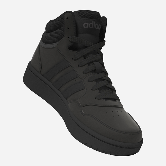 Підліткові черевики для хлопчика adidas Hoops 3.0 Mid K HR0228 39.5 Чорні (4065415592812) - зображення 7