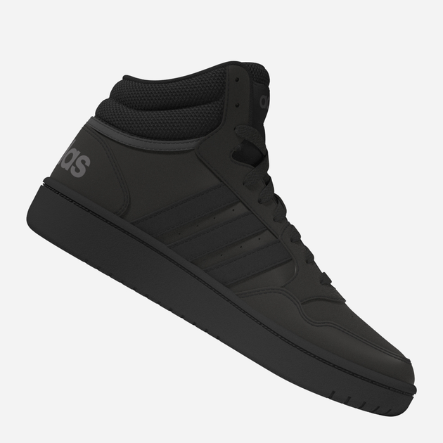 Trzewiki młodzieżowe chłopięce adidas Hoops 3.0 Mid K HR0228 38 (5UK) Czarne - obraz 8